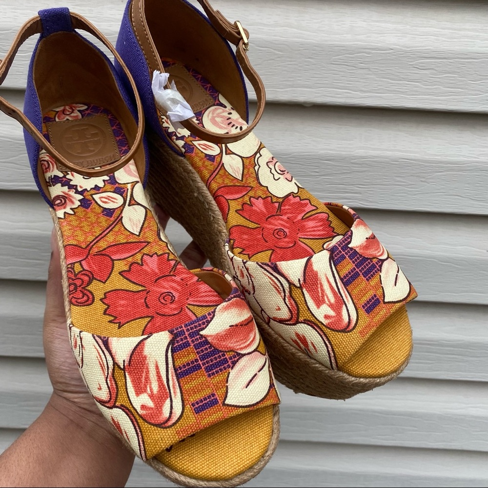 Tory Burch SHERRI MID WEDGE ESPADRILLE